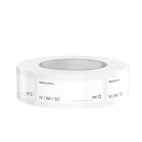 Universal Veterinary Syringe Labels - Write-On Medication Safety Labels with Route, Volume & Checkbox Fields | Roll of 500 for Vet Clinics, ICU, Surgery & Anesthesia