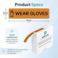 "Wear Gloves" Dispensing Labels