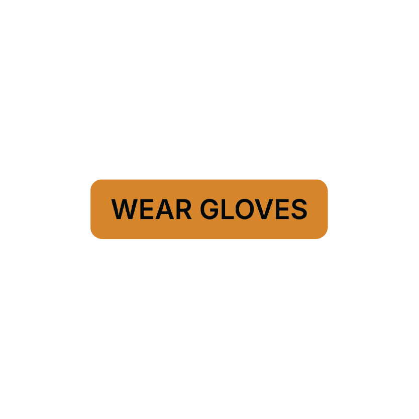 "Wear Gloves" Dispensing Labels